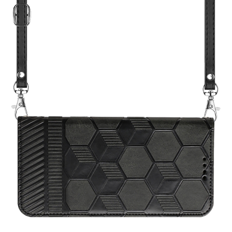 For Samsung Galaxy S22+ 5G Crossbody Football Texture Magnetic PU Phone Case(Black) For Samsung Galaxy S22+ 5G Crossbody Football Texture Magnetic PU Phone Case(Black)