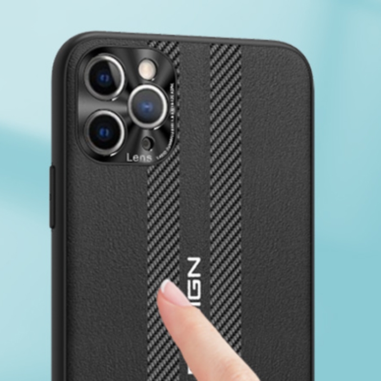 For iPhone 11 Carbon Fiber Texture Plain Leather Phone Case (Black) For iPhone 11 Carbon Fiber Texture Plain Leather Phone Case (Black)