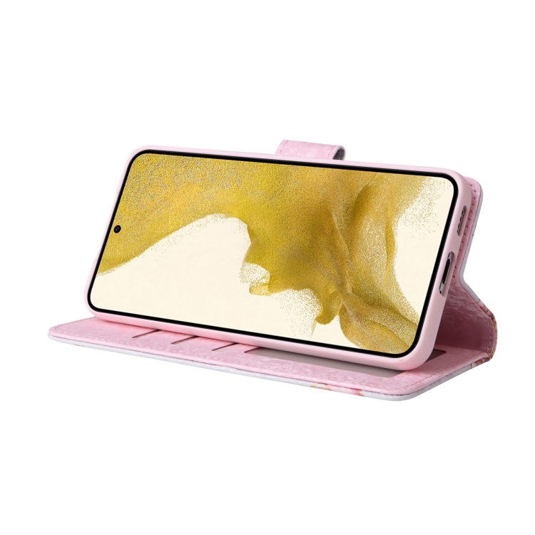 For Samsung Galaxy S22 Plus Bronzing Painting RFID Leather Case(Pastoral Rose) For Samsung Galaxy S22 Plus Bronzing Painting RFID Leather Case(Pastoral Rose)