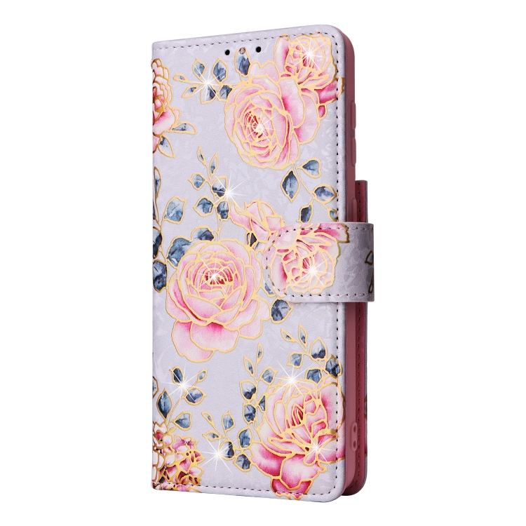 For Samsung Galaxy S21 Plus Bronzing Painting RFID Leather Case(Pastoral Rose) For Samsung Galaxy S21 Plus Bronzing Painting RFID Leather Case(Pastoral Rose)