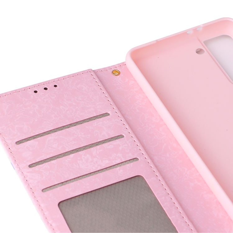 For Samsung Galaxy S21 Plus Bronzing Painting RFID Leather Case(Pastoral Rose) For Samsung Galaxy S21 Plus Bronzing Painting RFID Leather Case(Pastoral Rose)