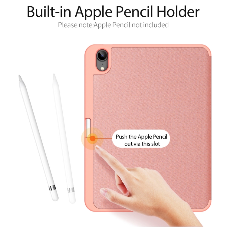 For iPad 10.2 2022 DUX DUCIS Domo Series PU Tablet Case with Pen Slot(Pink) For iPad 10.2 2022 DUX DUCIS Domo Series PU Tablet Case with Pen Slot(Pink)