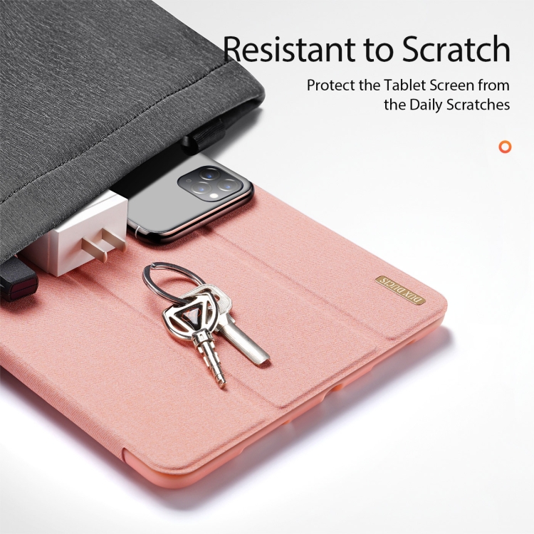 For iPad 10.2 2022 DUX DUCIS Domo Series PU Tablet Case with Pen Slot(Pink) For iPad 10.2 2022 DUX DUCIS Domo Series PU Tablet Case with Pen Slot(Pink)
