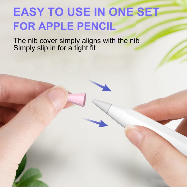 8 PCS / Set Fiber Texture Nib Protector For Apple Pencil(White) 8 PCS / Set Fiber Texture Nib Protector For Apple Pencil(White)