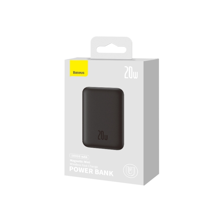 Baseus 10000mAh 20W Magnetic Mini Wireless Fast Charge Power Bank with Cable(Black) - 10