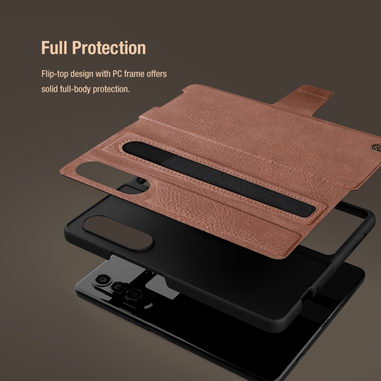 For Samsung Galaxy Z Fold4 5G NILLKIN Ogg Leather Phone Case(Brown) For Samsung Galaxy Z Fold4 5G NILLKIN Ogg Leather Phone Case(Brown)