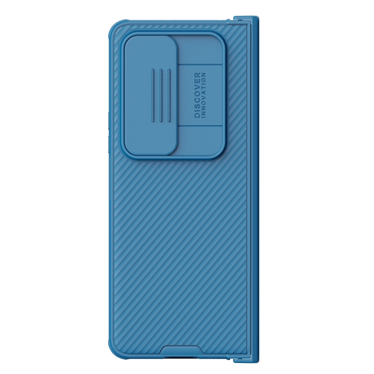 For Samsung Galaxy Z Fold4 NILLKIN Black Mirror Pro Series Camshield PC Phone Case, Simple Set (Blue)