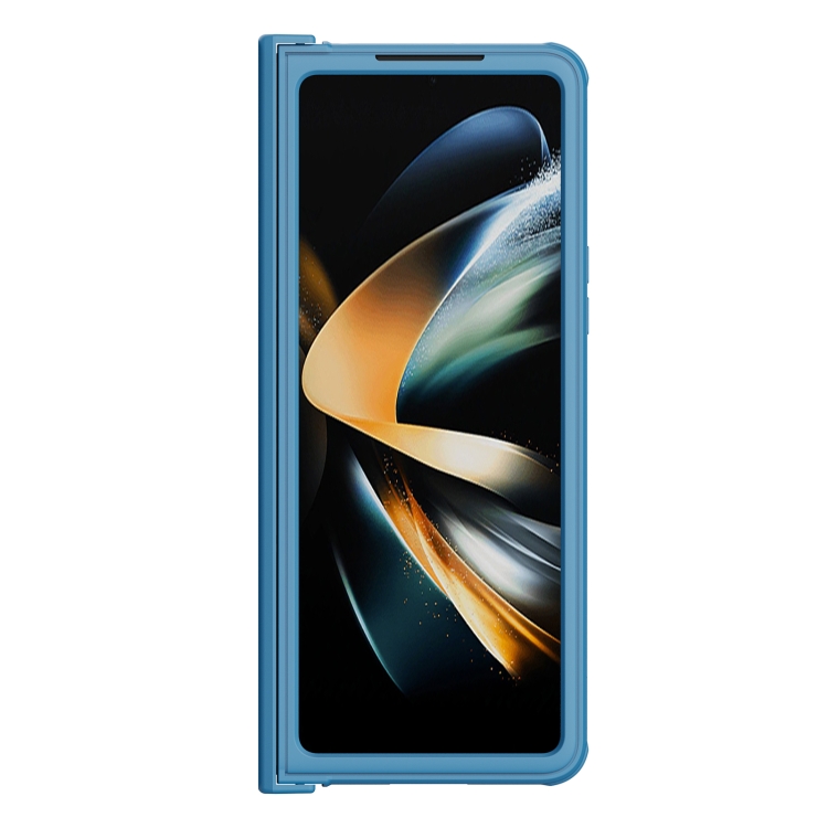 For Samsung Galaxy Z Fold4 NILLKIN Black Mirror Pro Series Camshield PC Phone Case, Simple Set (Blue)