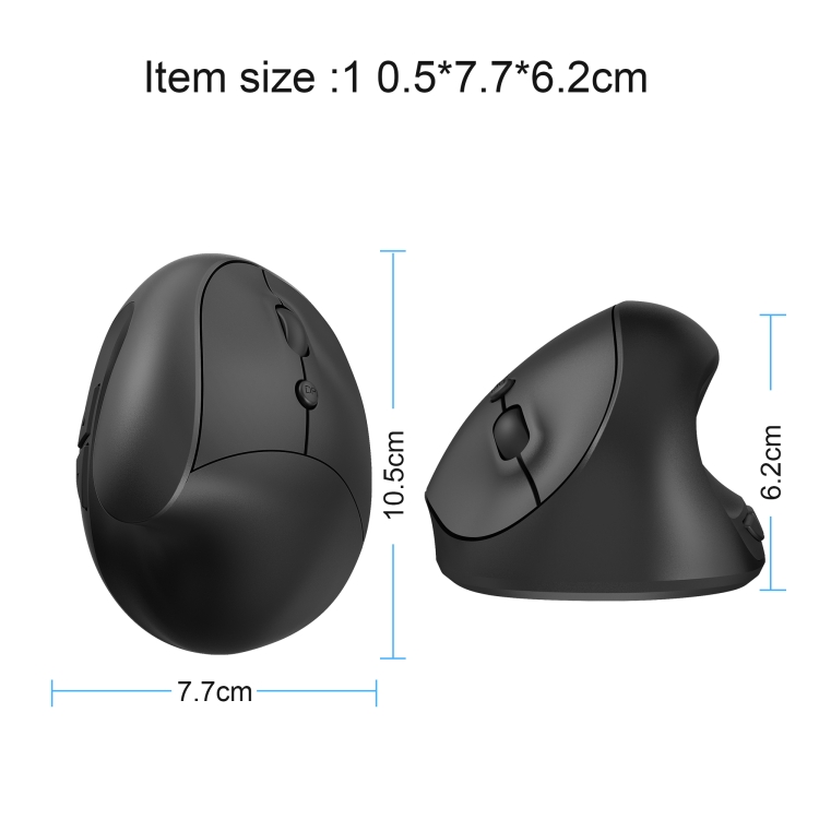 X10 2.4G Wireless Vertical Ergonomic Gaming Mouse(Black) - 1