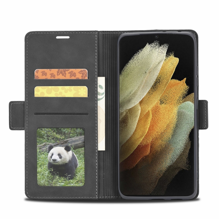 For Samsung Galaxy S21 Ultra 5G Forwenw Dual-side Buckle Leather Phone Case(Black) For Samsung Galaxy S21 Ultra 5G Forwenw Dual-side Buckle Leather Phone Case(Black)