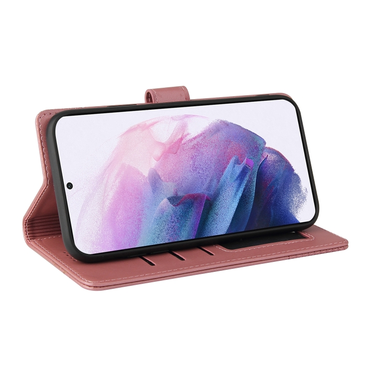 For Samsung Galaxy S21+ 5G GQUTROBE Skin Feel Magnetic Leather Phone Case(Rose Gold) For Samsung Galaxy S21+ 5G GQUTROBE Skin Feel Magnetic Leather Phone Case(Rose Gold)