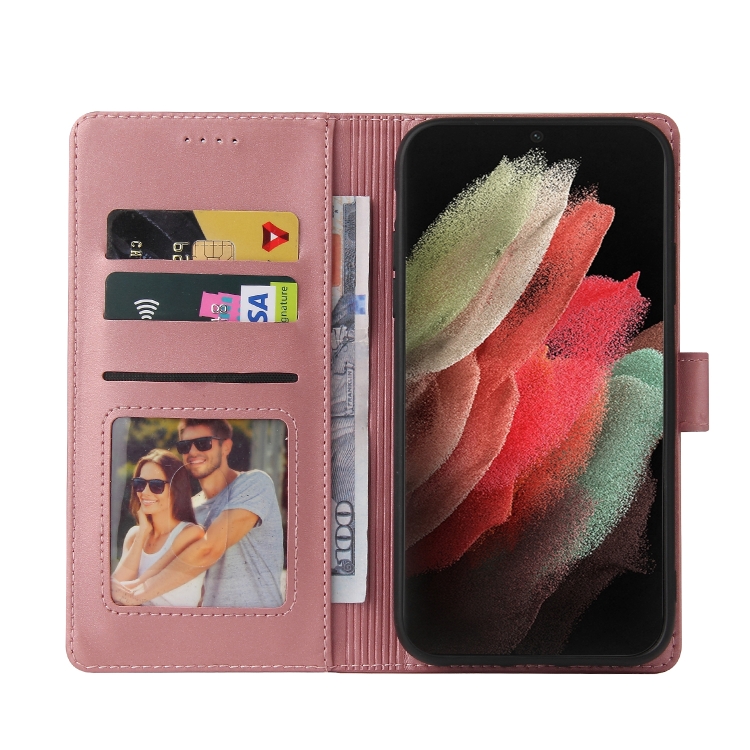 For Samsung Galaxy S21 Ultra 5G GQUTROBE Skin Feel Magnetic Leather Phone Case(Rose Gold) For Samsung Galaxy S21 Ultra 5G GQUTROBE Skin Feel Magnetic Leather Phone Case(Rose Gold)