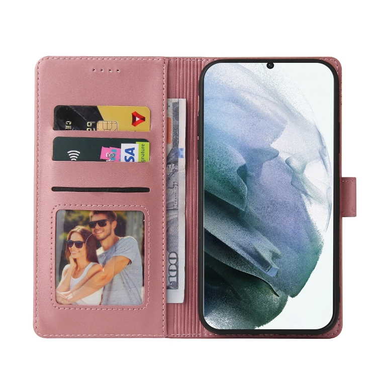 For Samsung Galaxy S22 Ultra 5G GQUTROBE Skin Feel Magnetic Leather Phone Case(Rose Gold) For Samsung Galaxy S22 Ultra 5G GQUTROBE Skin Feel Magnetic Leather Phone Case(Rose Gold)