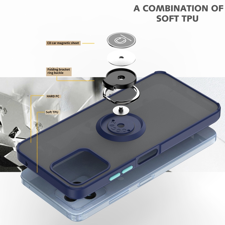 Para Honor X8 5G Q Shadow 1 Series TPU + PC Funda para teléfono con anillo (