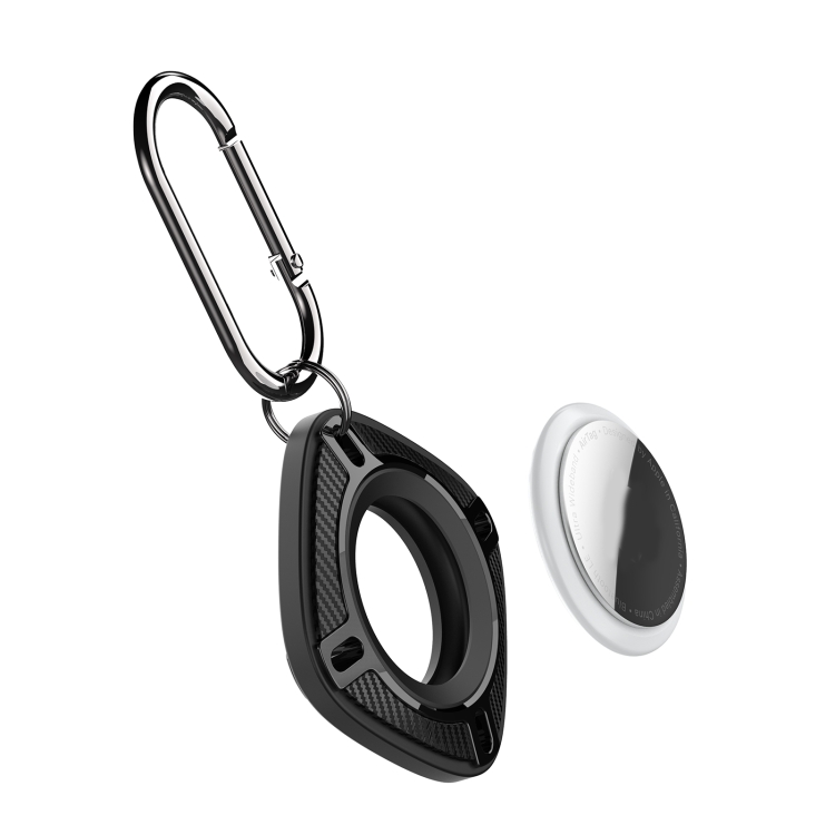 Locator Anti-Lost Square Carbon Fiber Case with Keychain Ring For AirTag(Blue) Locator Anti-Lost Square Carbon Fiber Case with Keychain Ring For AirTag(Blue)