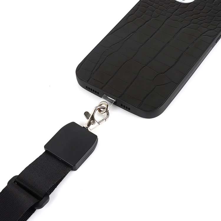 For iPhone 11 Pro Max Crossbody Lanyard Crocodile Texture Phone Case (Black) For iPhone 11 Pro Max Crossbody Lanyard Crocodile Texture Phone Case (Black)