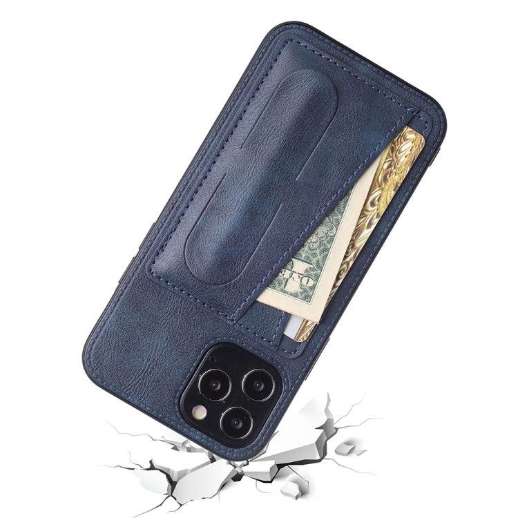 For iPhone 14 PU Leather Card Slot Phone Case (Blue) For iPhone 14 PU Leather Card Slot Phone Case (Blue)