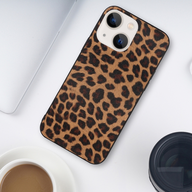 For iPhone 14 TPU Leather Phone Case (Yellow Leopard Texture) For iPhone 14 TPU Leather Phone Case (Yellow Leopard Texture)