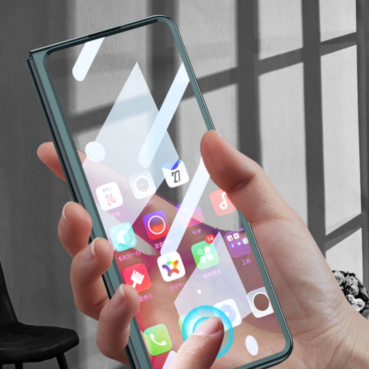 For Samsung Galaxy Z Fold4 GKK Integrated Electroplating + Glass Full Coverage Phone Case(Transparent) For Samsung Galaxy Z Fold4 GKK Integrated Electroplating + Glass Full Coverage Phone Case(Transparent)