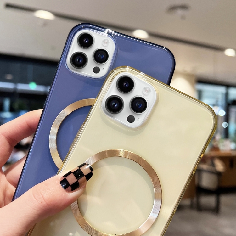 For iPhone 11 Pro Max CD Texture MagSafe TPU Phone Case (Transparent)