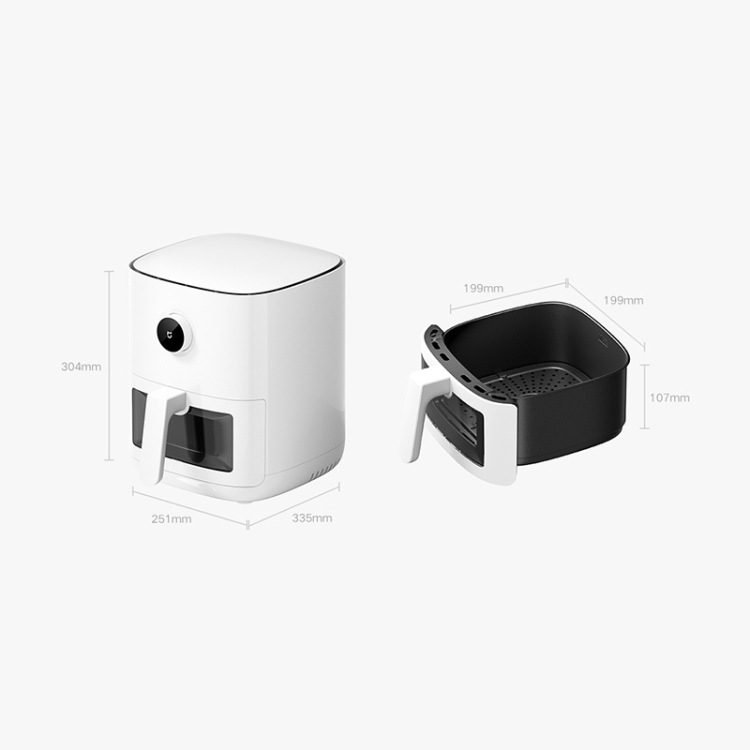 XIAOMI MIJIA Smart Air Fryer Pro 4L Hot Oven Cooker Viewable Window APP  Timing OLED Screen Without Oil 360° Hot Air Deep Fryer - AliExpress
