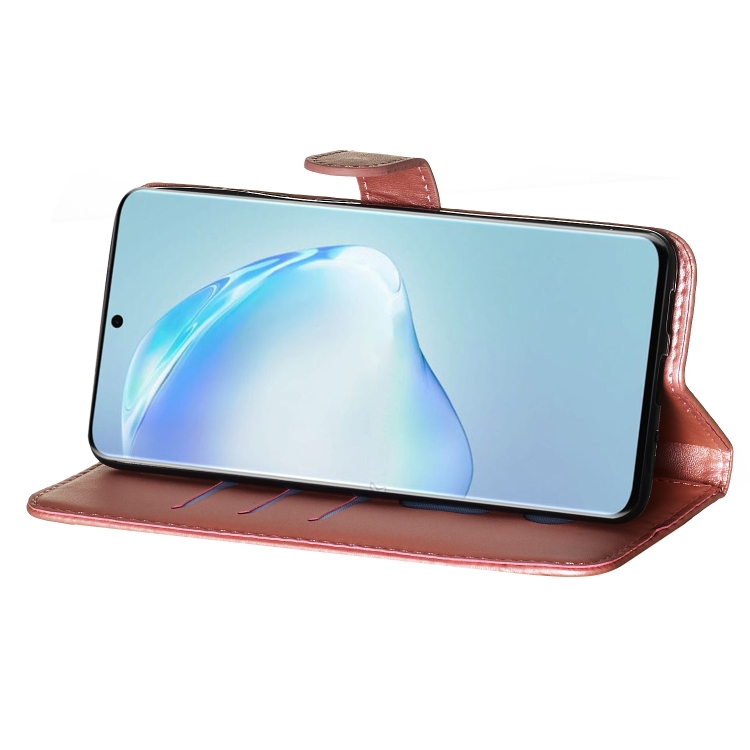 For Galaxy S20+ Fashion Calf Texture Zipper Horizontal Flip Leather Case with Stand & Card Slots & Wallet Function(Rose Gold) For Galaxy S20+ Fashion Calf Texture Zipper Horizontal Flip Leather Case with Stand & Card Slots & Wallet Function(Rose Gold)