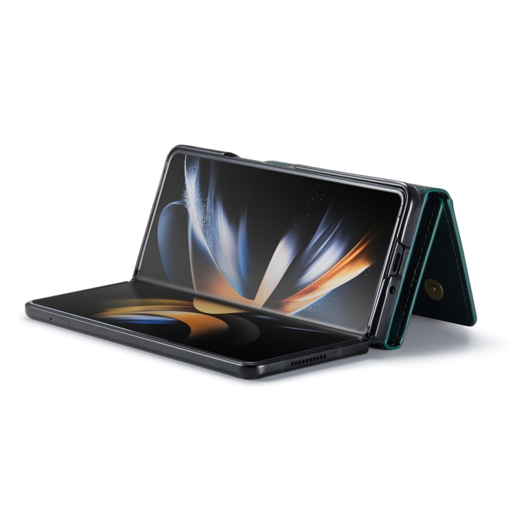 For Samsung Galaxy Z Fold4 DG.MING M2 Series 3-Fold Multi Card Bag Phone Case(Green) For Samsung Galaxy Z Fold4 DG.MING M2 Series 3-Fold Multi Card Bag Phone Case(Green)