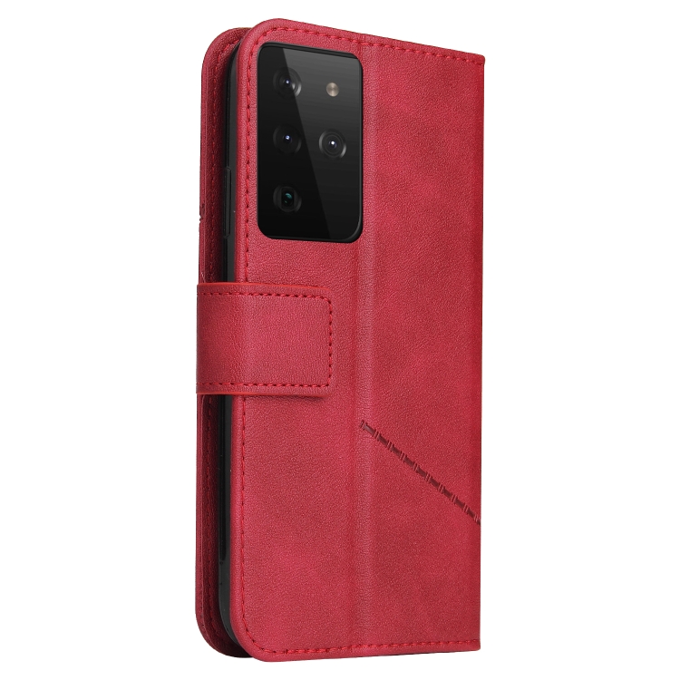 For Samsung Galaxy S21 Ultra 5G GQUTROBE Right Angle Leather Phone Case(Red) For Samsung Galaxy S21 Ultra 5G GQUTROBE Right Angle Leather Phone Case(Red)