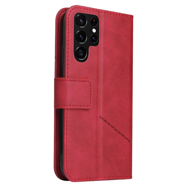 For Samsung Galaxy S22 Ultra 5G GQUTROBE Right Angle Leather Phone Case(Red) For Samsung Galaxy S22 Ultra 5G GQUTROBE Right Angle Leather Phone Case(Red)