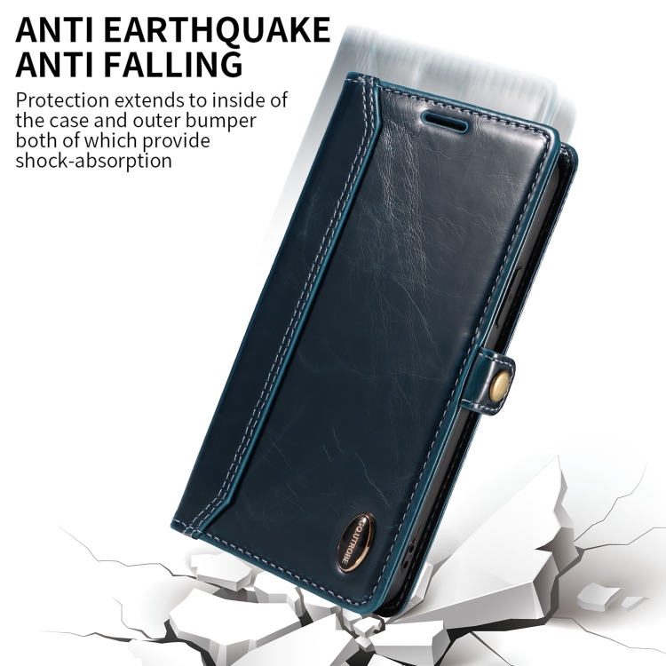For Samsung Galaxy S22 5G GQUTROBE RFID Blocking Oil Wax Leather Phone Case(Blue) For Samsung Galaxy S22 5G GQUTROBE RFID Blocking Oil Wax Leather Phone Case(Blue)