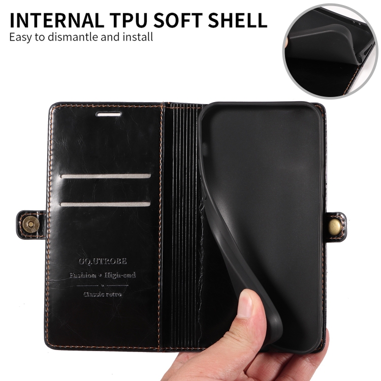 For Samsung Galaxy S22 Ultra 5G GQUTROBE RFID Blocking Oil Wax Leather Phone Case(Black) For Samsung Galaxy S22 Ultra 5G GQUTROBE RFID Blocking Oil Wax Leather Phone Case(Black)