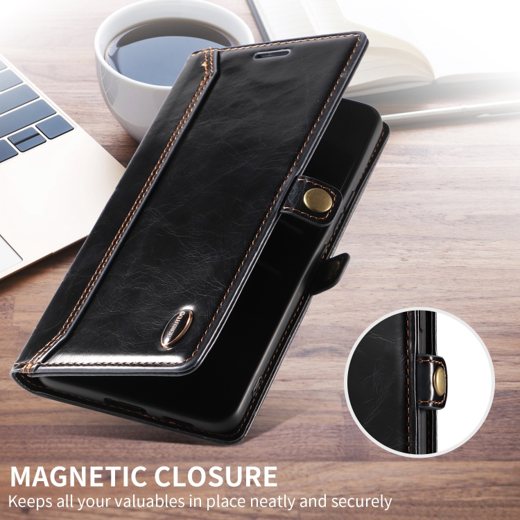 For Samsung Galaxy S22 Ultra 5G GQUTROBE RFID Blocking Oil Wax Leather Phone Case(Black) For Samsung Galaxy S22 Ultra 5G GQUTROBE RFID Blocking Oil Wax Leather Phone Case(Black)