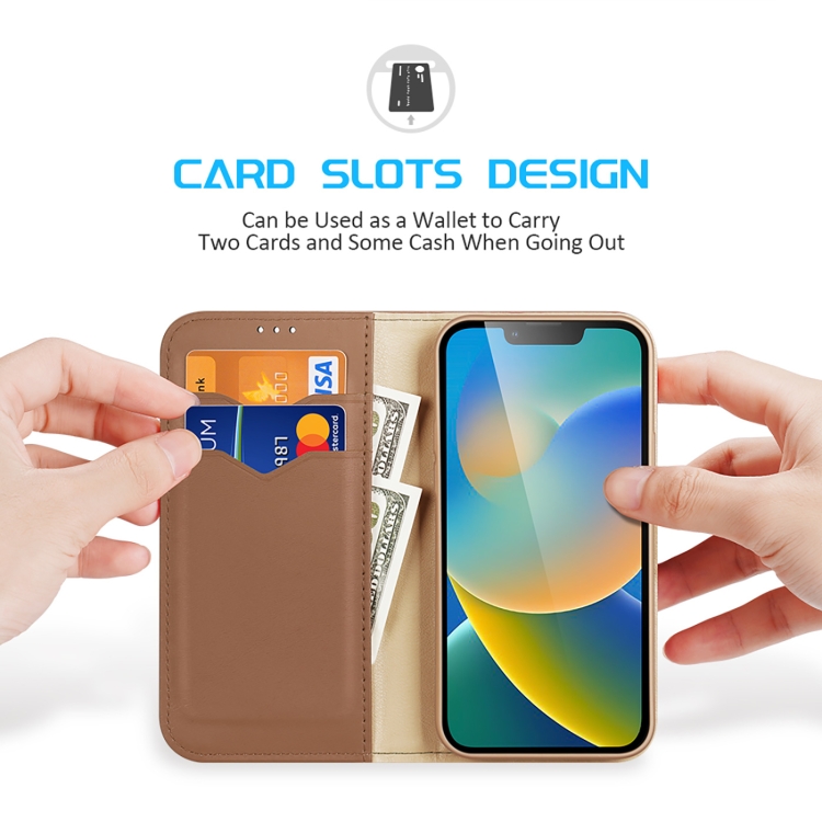 For iPhone 14/13 DUX DUCIS Hivo Series Cowhide + PU + TPU Leather Case (Brown) For iPhone 14/13 DUX DUCIS Hivo Series Cowhide + PU + TPU Leather Case (Brown)