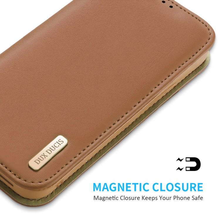 For iPhone 14/13 DUX DUCIS Hivo Series Cowhide + PU + TPU Leather Case (Brown) For iPhone 14/13 DUX DUCIS Hivo Series Cowhide + PU + TPU Leather Case (Brown)