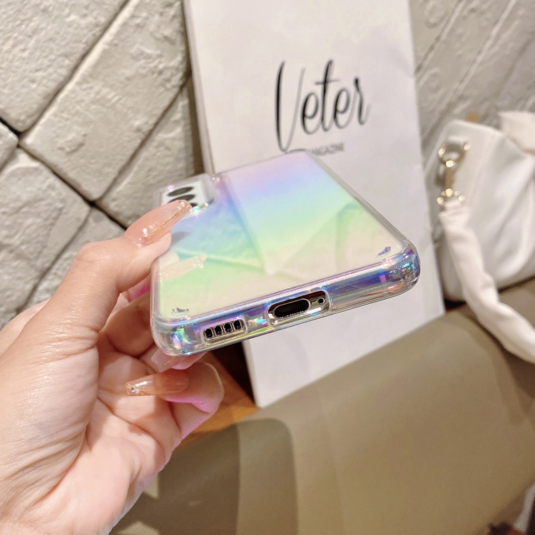 For Samsung Galaxy S22+ 5G Color Plating Acrylic + TPU Phone Case(Rainbow)