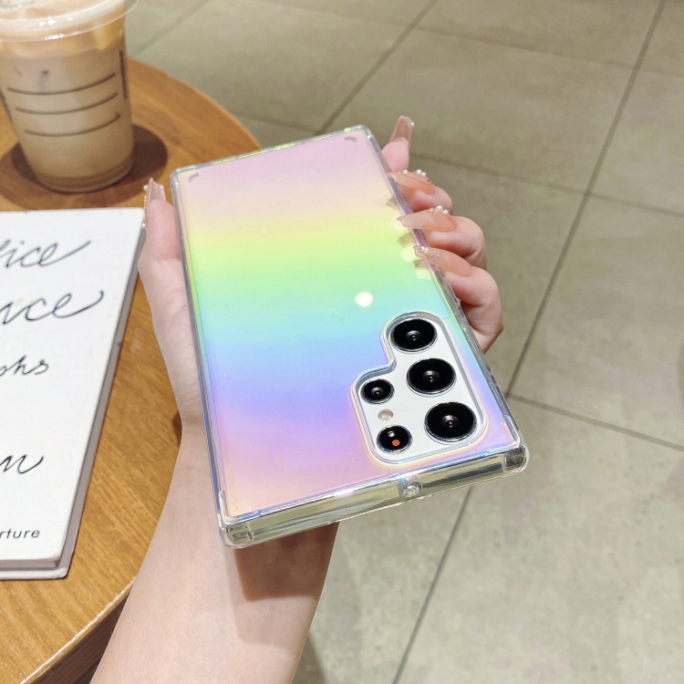 For Samsung Galaxy S22 Ultra 5G Color Plating Acrylic + TPU Phone Case(Rainbow) For Samsung Galaxy S22 Ultra 5G Color Plating Acrylic + TPU Phone Case(Rainbow)