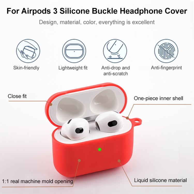 5 in 1 Silicone Earphone Protective Case + Earphone Bag + Earphones Buckle + Hook + Anti-lost Rope Set For AirPods 3(White) 5 in 1 Silicone Earphone Protective Case + Earphone Bag + Earphones Buckle + Hook + Anti-lost Rope Set For AirPods 3(White)