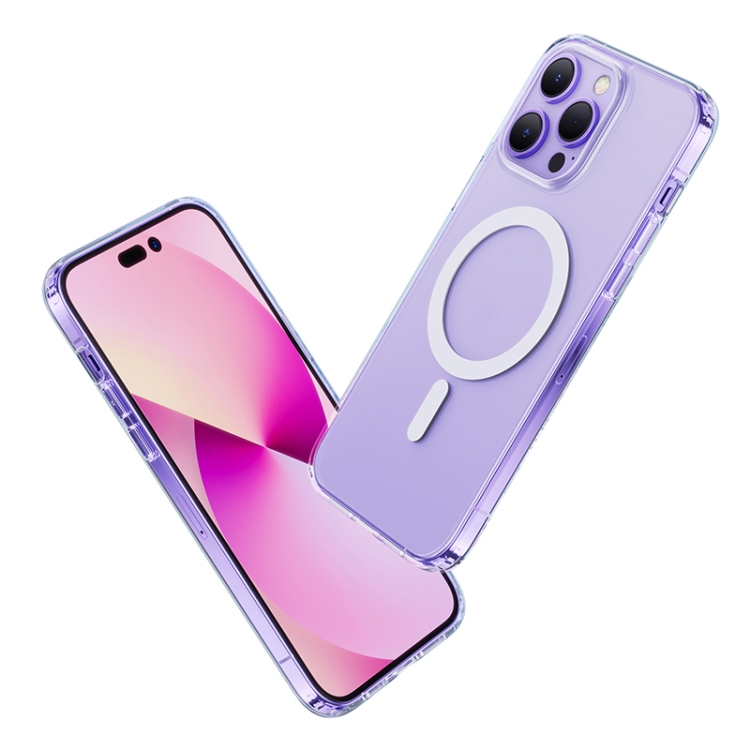 For iPhone 14 Plus USAMS US-BH801 Ice Magnet Series Magsafe Phone Case (Transparent) For iPhone 14 Plus USAMS US-BH801 Ice Magnet Series Magsafe Phone Case (Transparent)