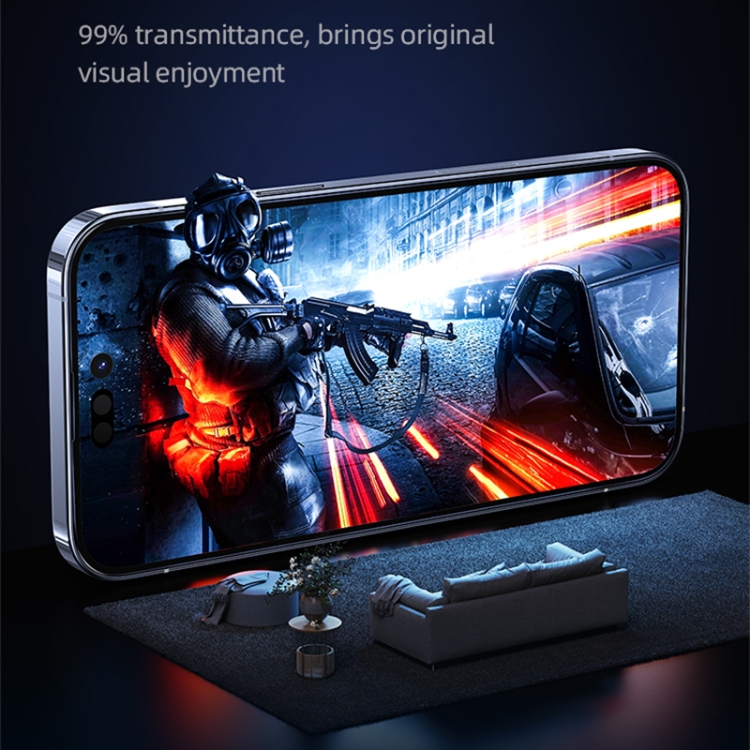For iPhone 14 Pro USAMS US-BH804 Full Screen HD Tempered Glass with Installation Tool - 3