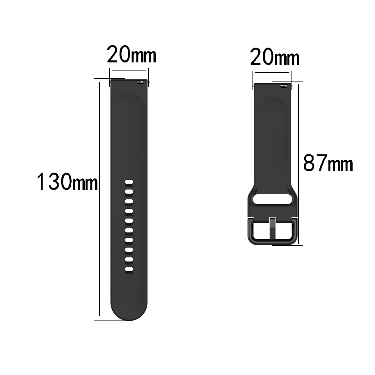 Per Amazfit GTS4 Mini cinturino in silicone morbido tinta unita,  dimensioni: taglia grande (verde acqua)