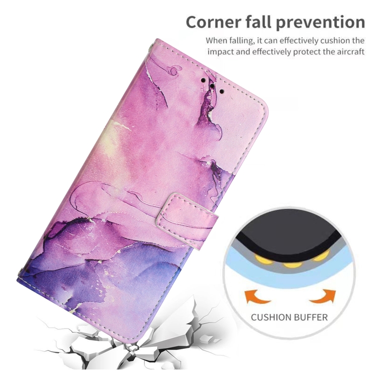 For Samsung Galaxy S20 FE Crossbody Painted Marble Pattern Leather Phone Case(Purple) For Samsung Galaxy S20 FE Crossbody Painted Marble Pattern Leather Phone Case(Purple)