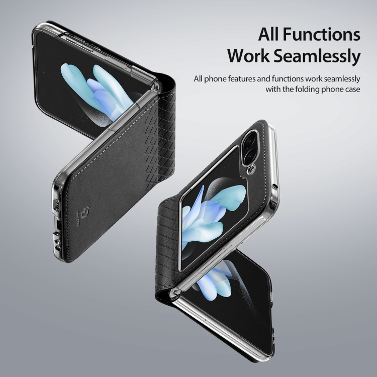 For Samsung Galaxy Z Flip5 5G DUX DUCIS Bril Series PU + TPU Phone Case(Black) - 2