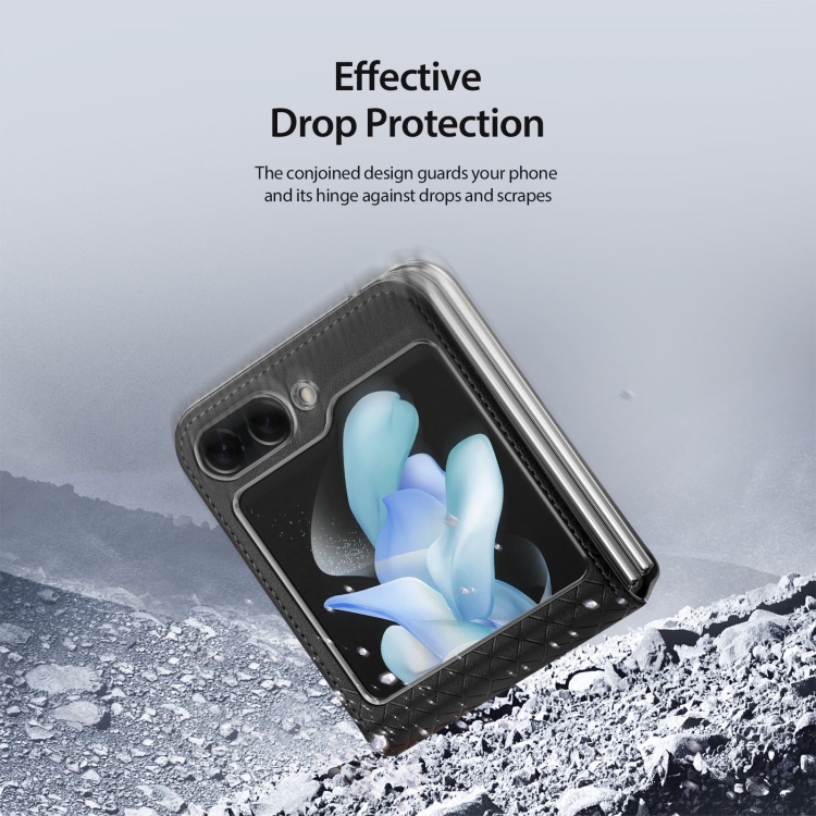 For Samsung Galaxy Z Flip5 5G DUX DUCIS Bril Series PU + TPU Phone Case(Black) - 3