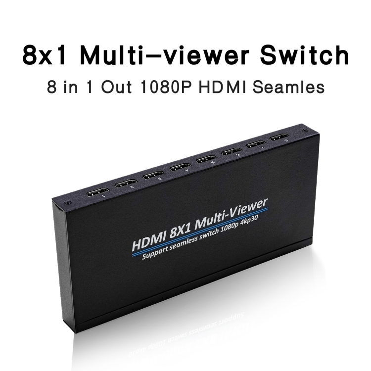 El visor múltiple NK-818 HDMI 8x1 admite el interruptor continuo 1080P, enchufe de EE. UU. - 1