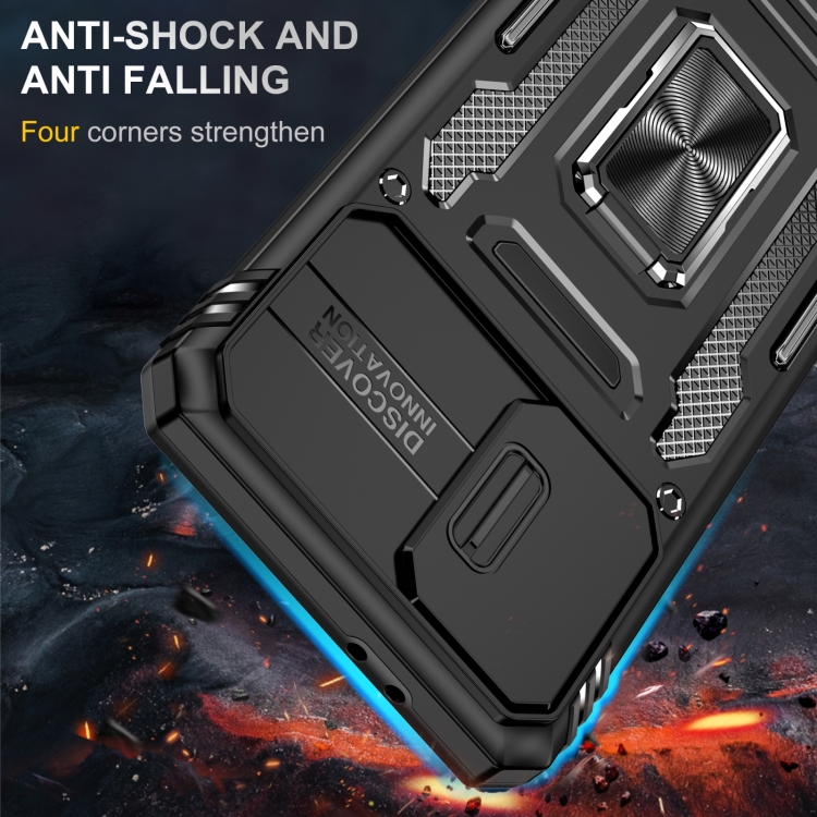 For Samsung Galaxy S22+ 5G Armor PC + TPU Camera Shield Phone Case(Black) For Samsung Galaxy S22+ 5G Armor PC + TPU Camera Shield Phone Case(Black)