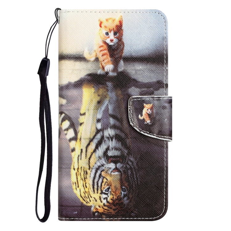 For iPhone 13 mini Colored Drawing Leather Phone Case (Tiger) For iPhone 13 mini Colored Drawing Leather Phone Case (Tiger)