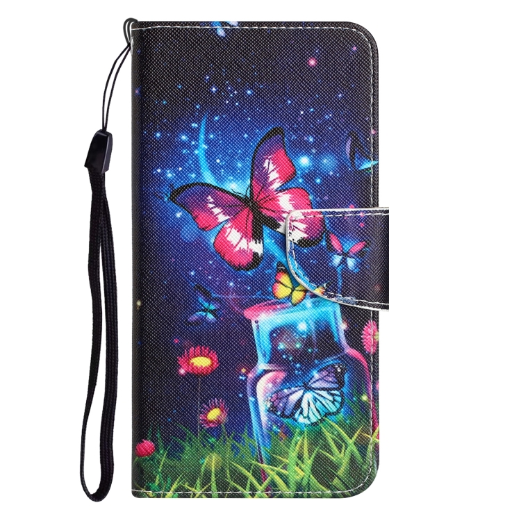For iPhone 11 Pro Max Colored Drawing Leather Phone Case(Bottle Butterfly) For iPhone 11 Pro Max Colored Drawing Leather Phone Case(Bottle Butterfly)