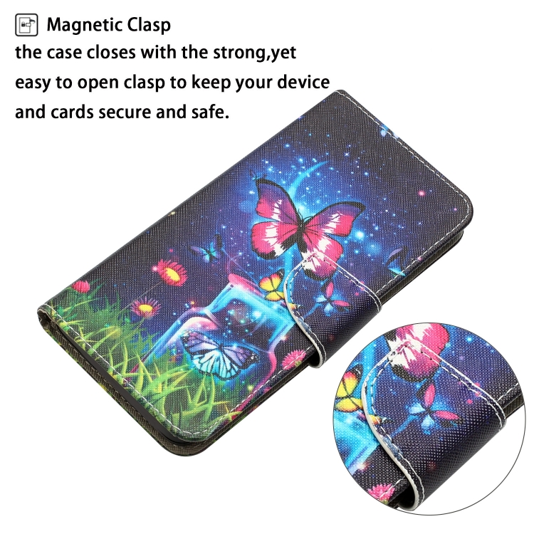 For iPhone 11 Pro Max Colored Drawing Leather Phone Case(Bottle Butterfly) For iPhone 11 Pro Max Colored Drawing Leather Phone Case(Bottle Butterfly)