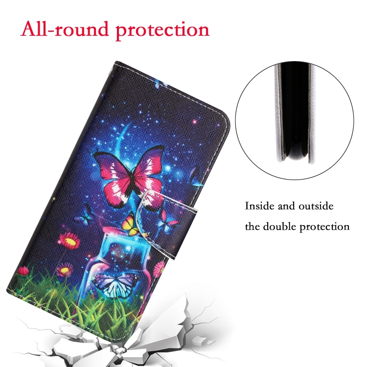 For iPhone 11 Pro Max Colored Drawing Leather Phone Case(Bottle Butterfly) For iPhone 11 Pro Max Colored Drawing Leather Phone Case(Bottle Butterfly)