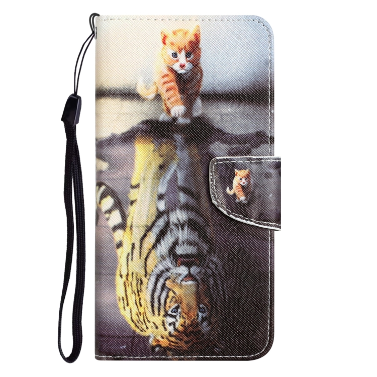 Colored Drawing Leather Phone iPhone 7 / 8 Plus(Tiger)